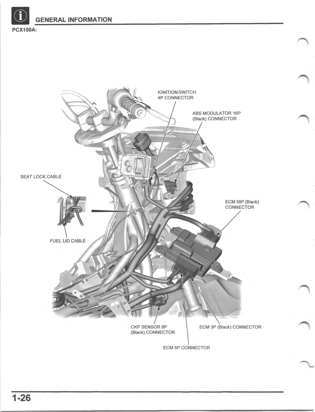 HONDA PCX 150 150A Scooter Service Manual 2021-2024, CLOSURE, TOUGH FRONT & BACK