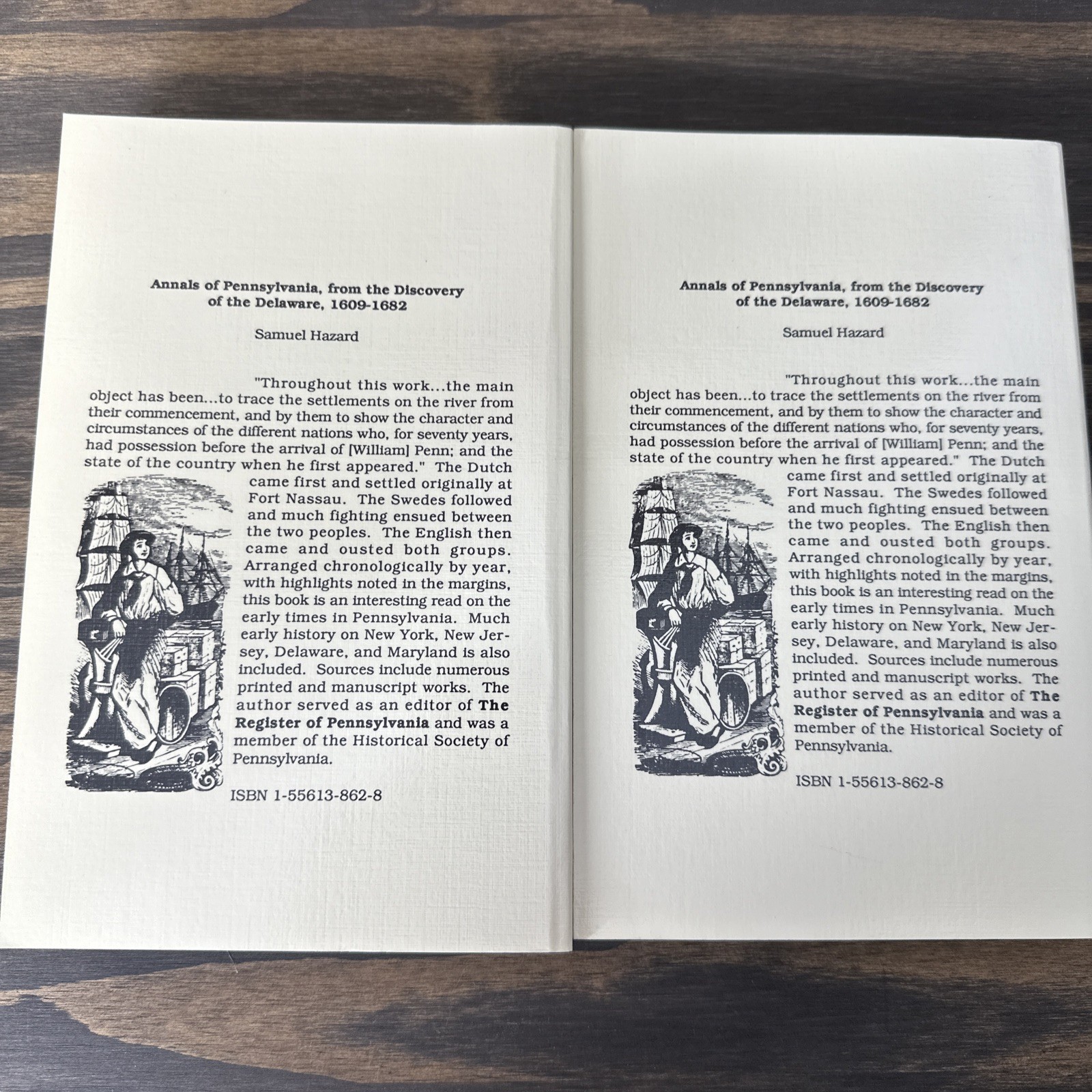 Annals of Pennsylvania 1609-1682 Samuel Hazard 1993 Printing – Two Book Set