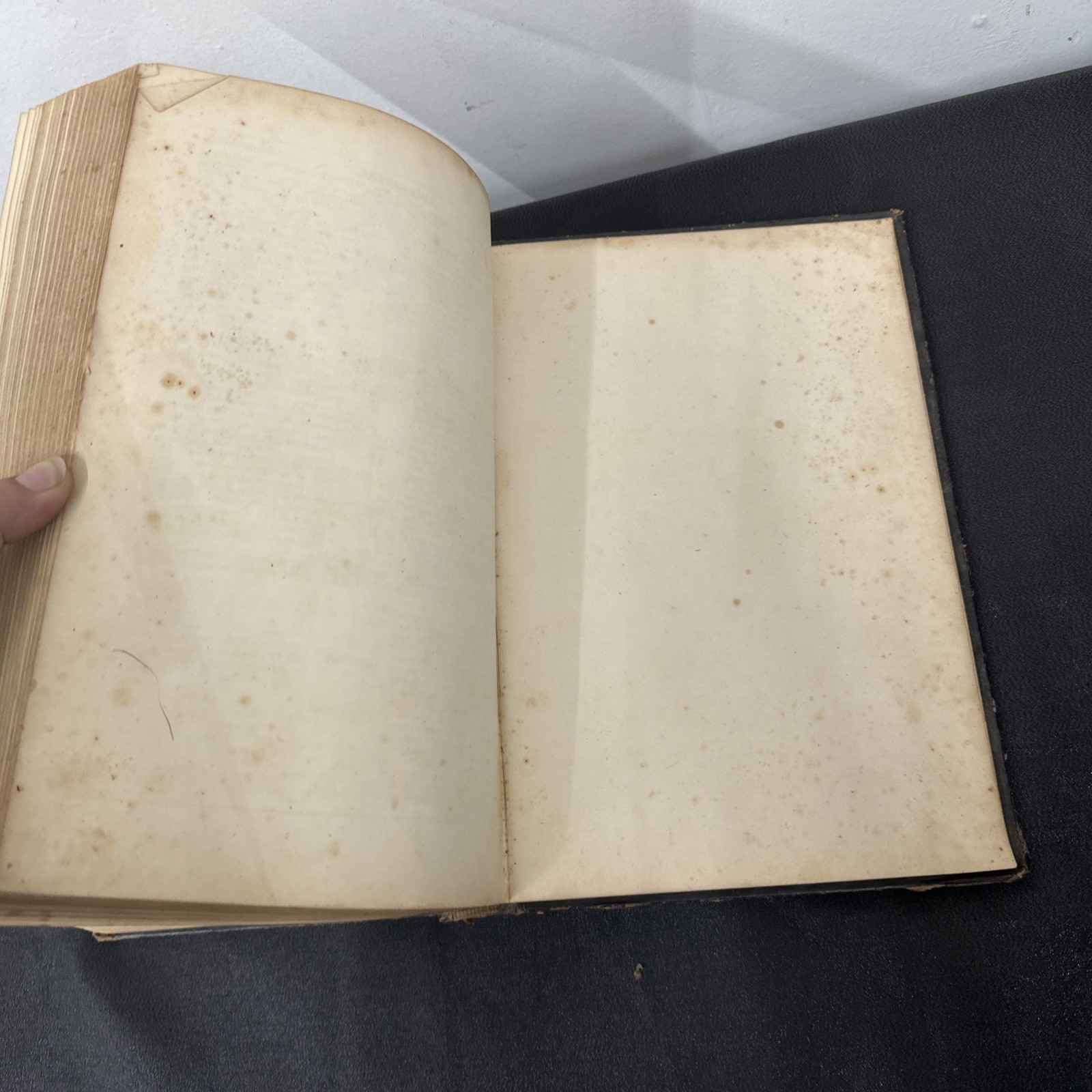 Rare 1800s BIBLE NEW YORK AMERICAN BIBLE SOCIETY 1846 Black Leather Vintage