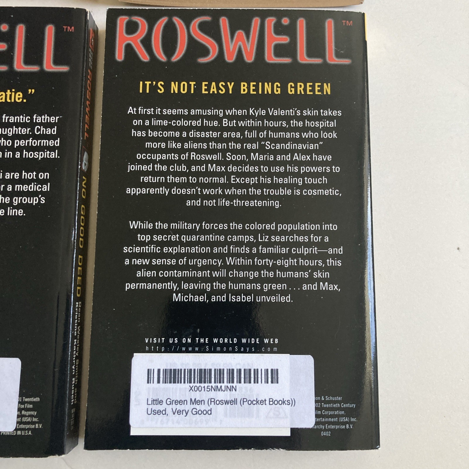 Roswell Loose Ends No Good Deed Little Green Men Plus Roswell High 4 Book Lot
