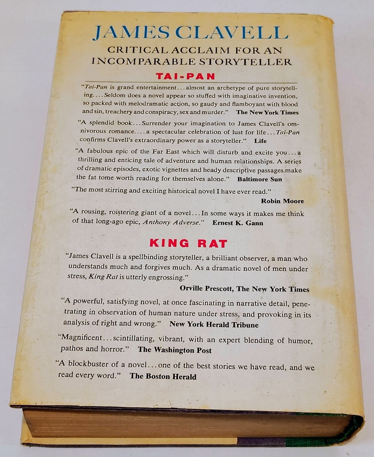 Shogun James Clavell 1975 True Atheneum 1st Edition, 1st Printing Hardcover HCDJ