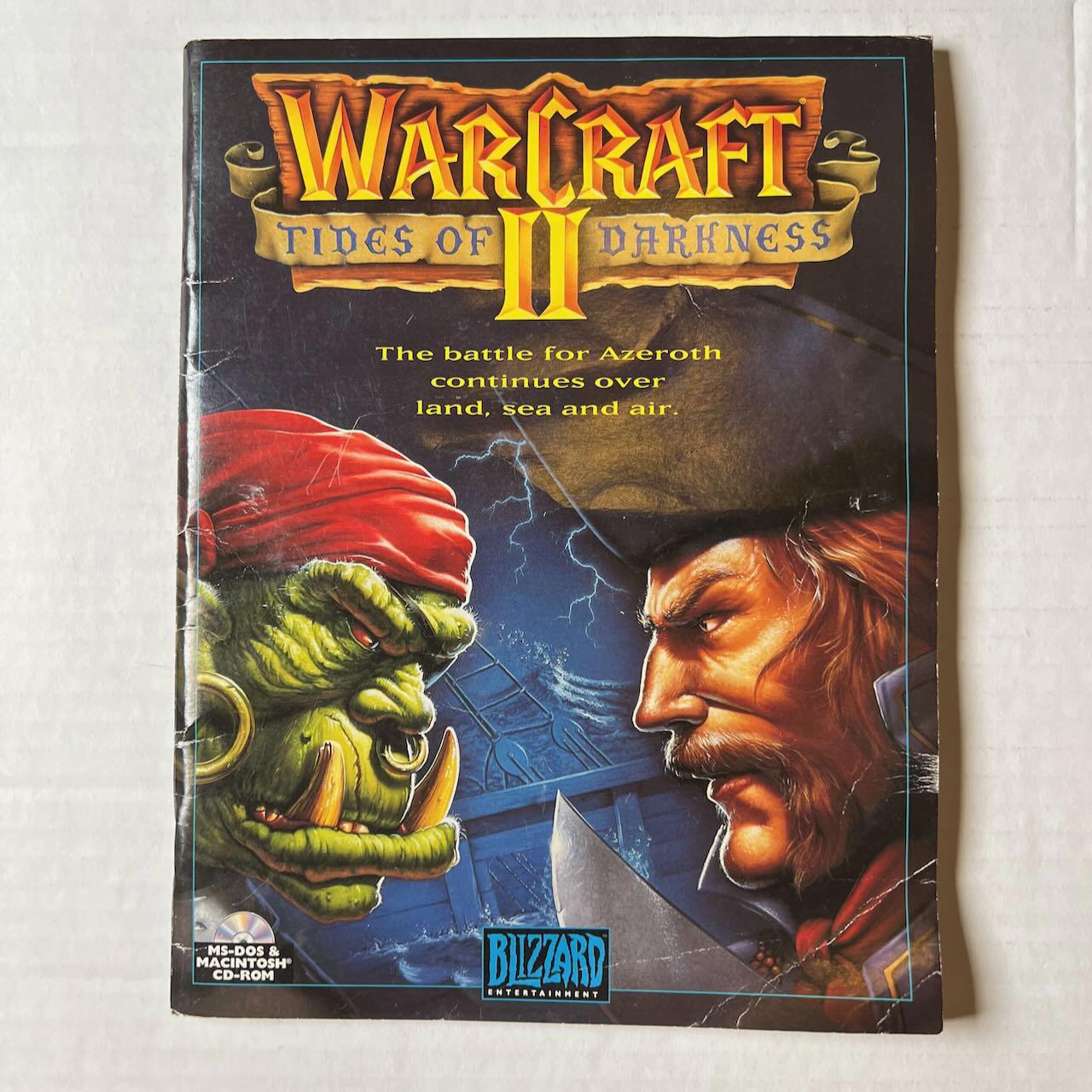 Warcraft II Tides of Darkness Game Manual for PC MS DOS Mac Blizzard 1996