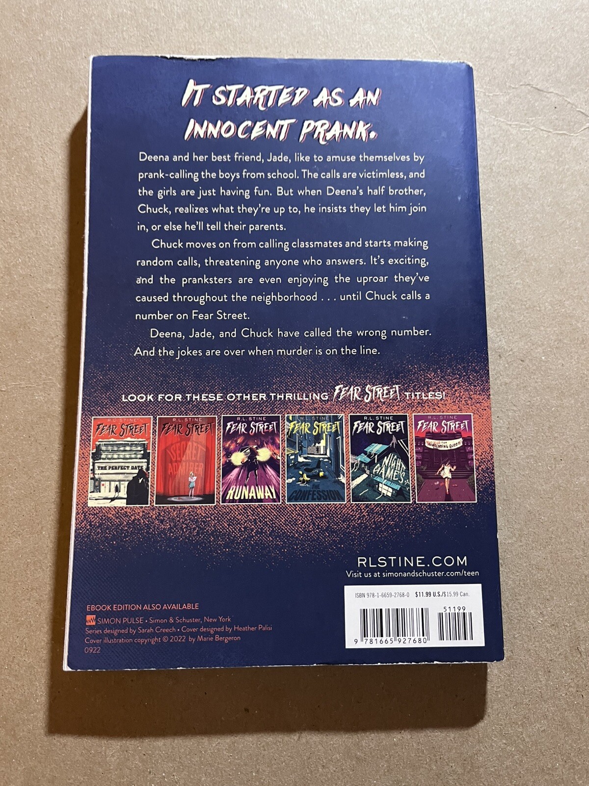 THE WRONG NUMBER by R.L. Stine 2022 Simon Pulse trade paperback TEEN YA HORROR