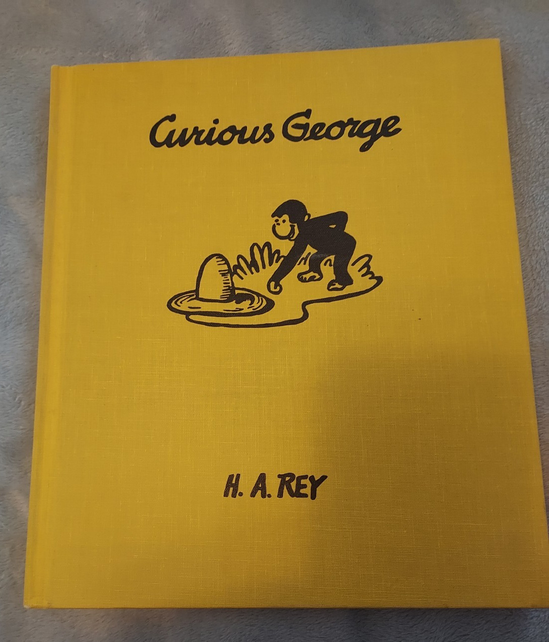 1969 Curious George Book Yellow Hardcover EUC + free softcvr (poor cond) HA Rey