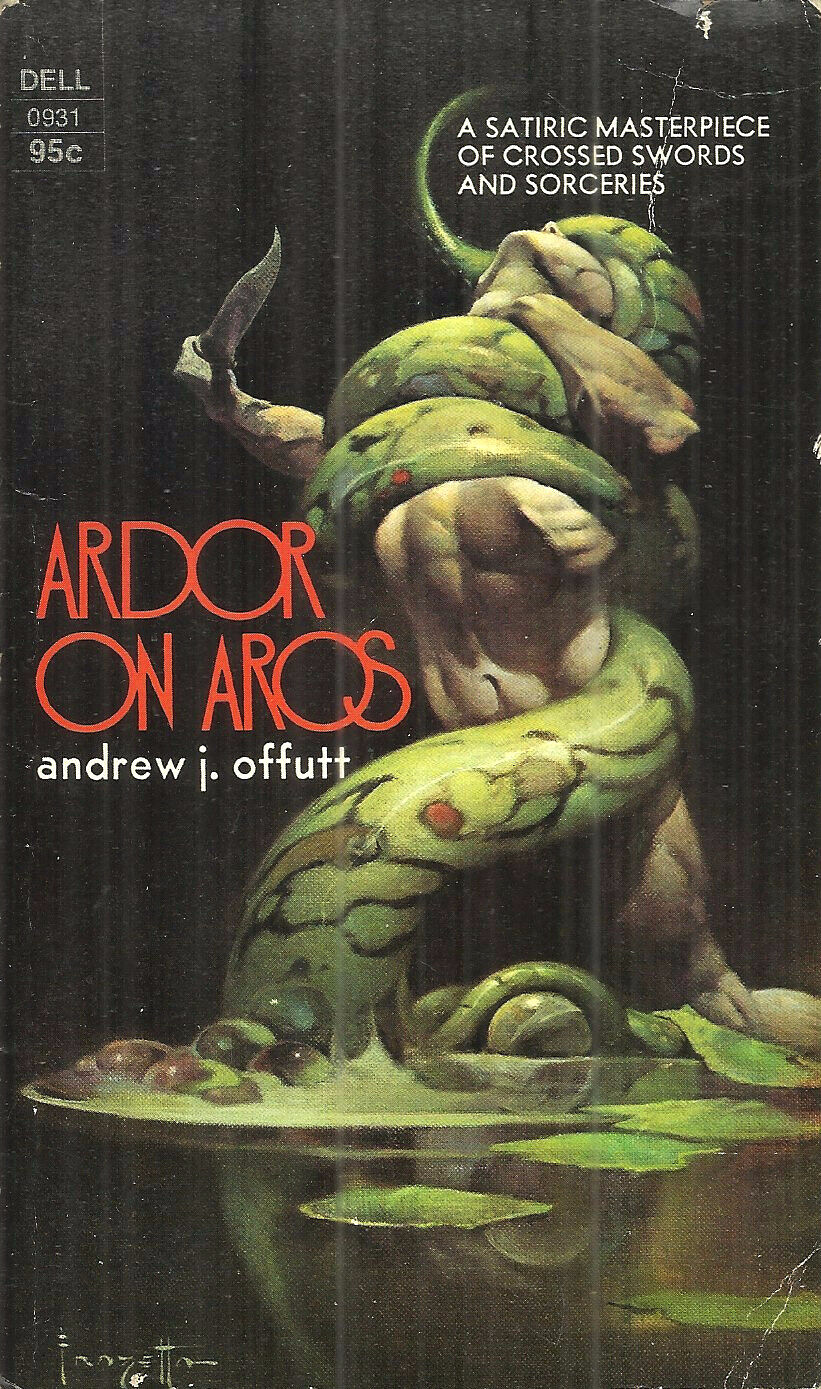 ARDOR ON AROS – Andrew Offutt – FRANK FRAZETTA COVER – SATIRE – SWORD & SORCERY