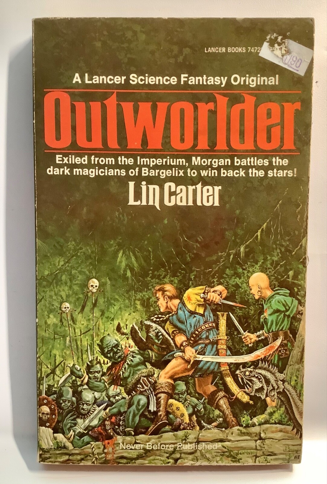 Lot of 6 LIN CARTER Vintage Paperback Books Mixed Publishers Conditions 1968-78