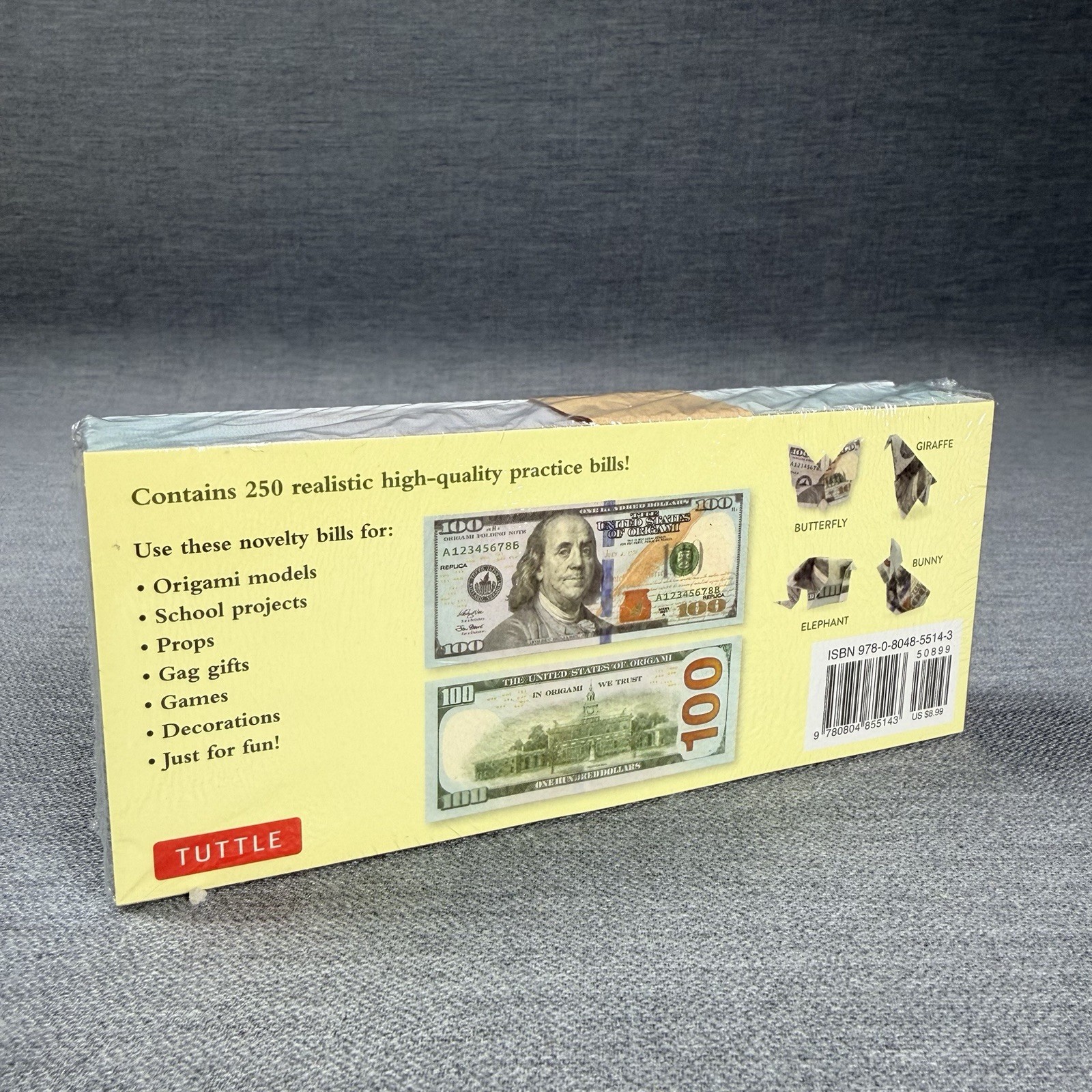 Origami Paper: $100 Bills, 250 Double-Sided Sheets Instructions for 4 Models