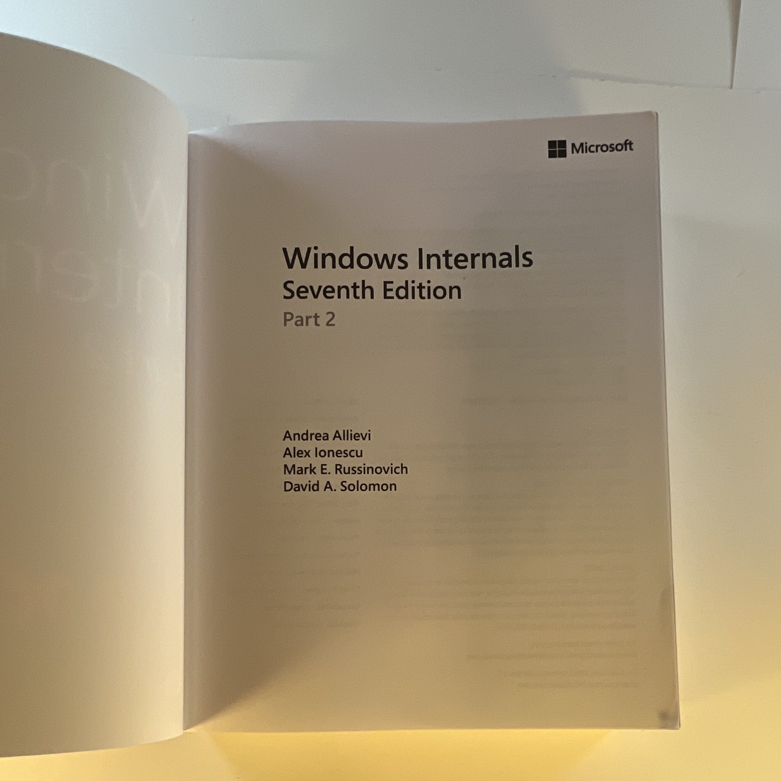 Microsoft Press Windows Internals Part 2 7th Ed PB 2022 Russinovich Solomon