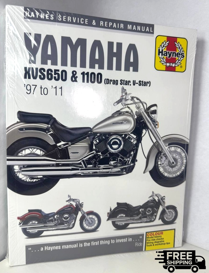 YAMAHA XVS 650 1100 V-STAR DRAG STAR SHOP REPAIR MANUAL HAYNES BOOK Sealed