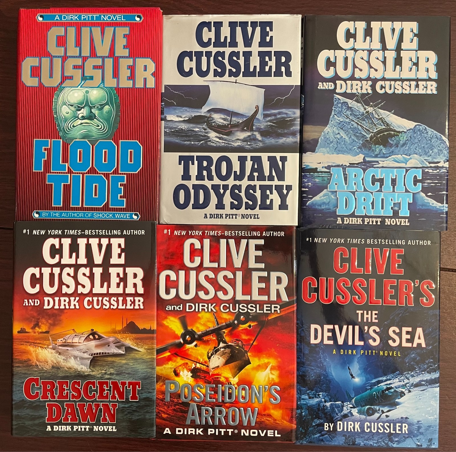 Lot of 6 Clive Cussler Dirk Pitt Books Hardcover w Dustjacket HB DJ