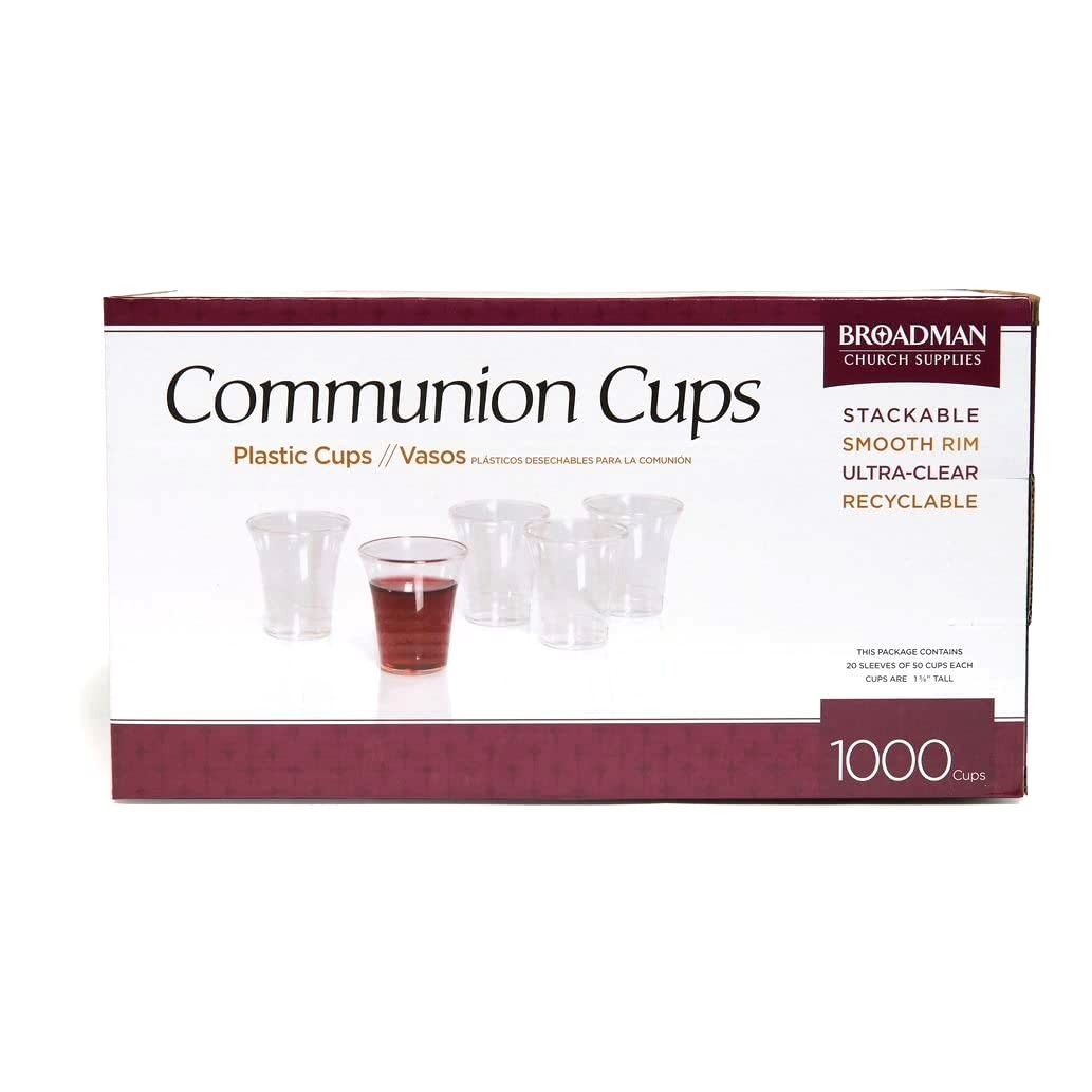Disposable Recyclable Communion Cups – 1000 Count Plastic Pack