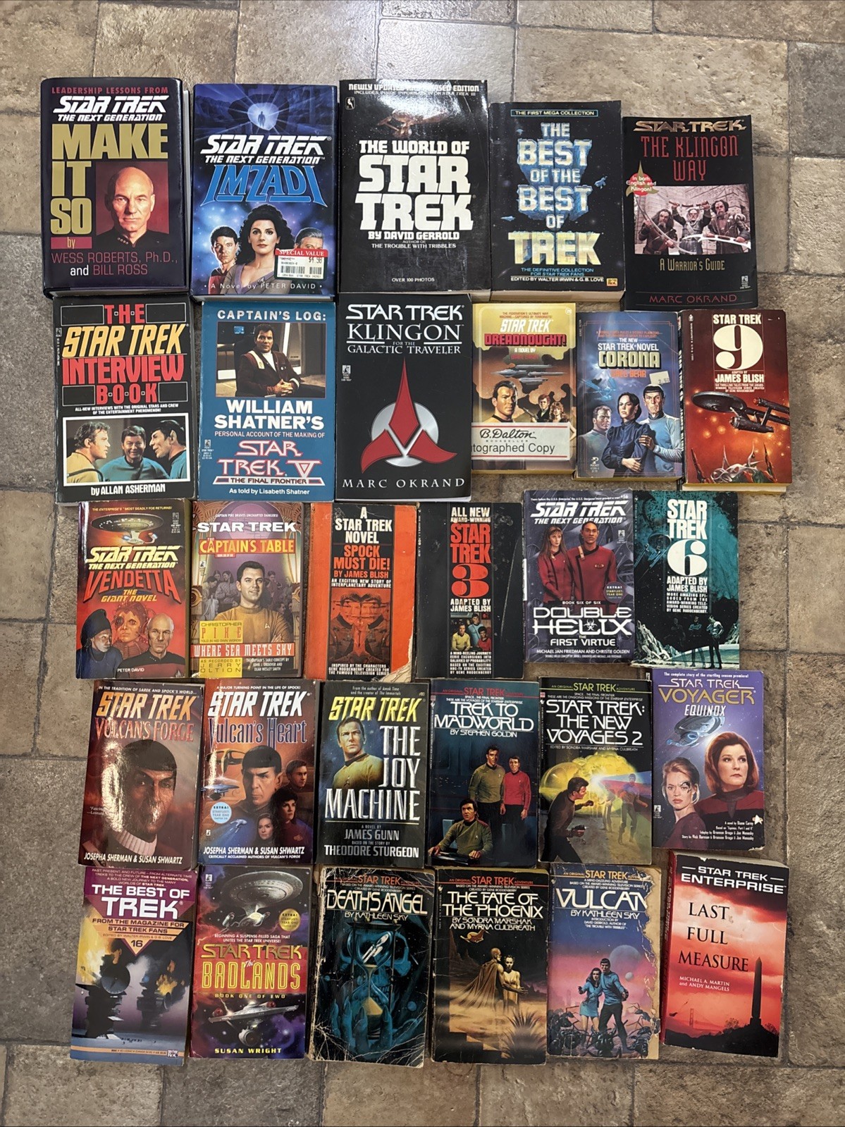 HUGE LOT OF 48 MIXED TITLES VINTAGE STAR TREK PAPERBACK BOOKS A few HARDCOVERS