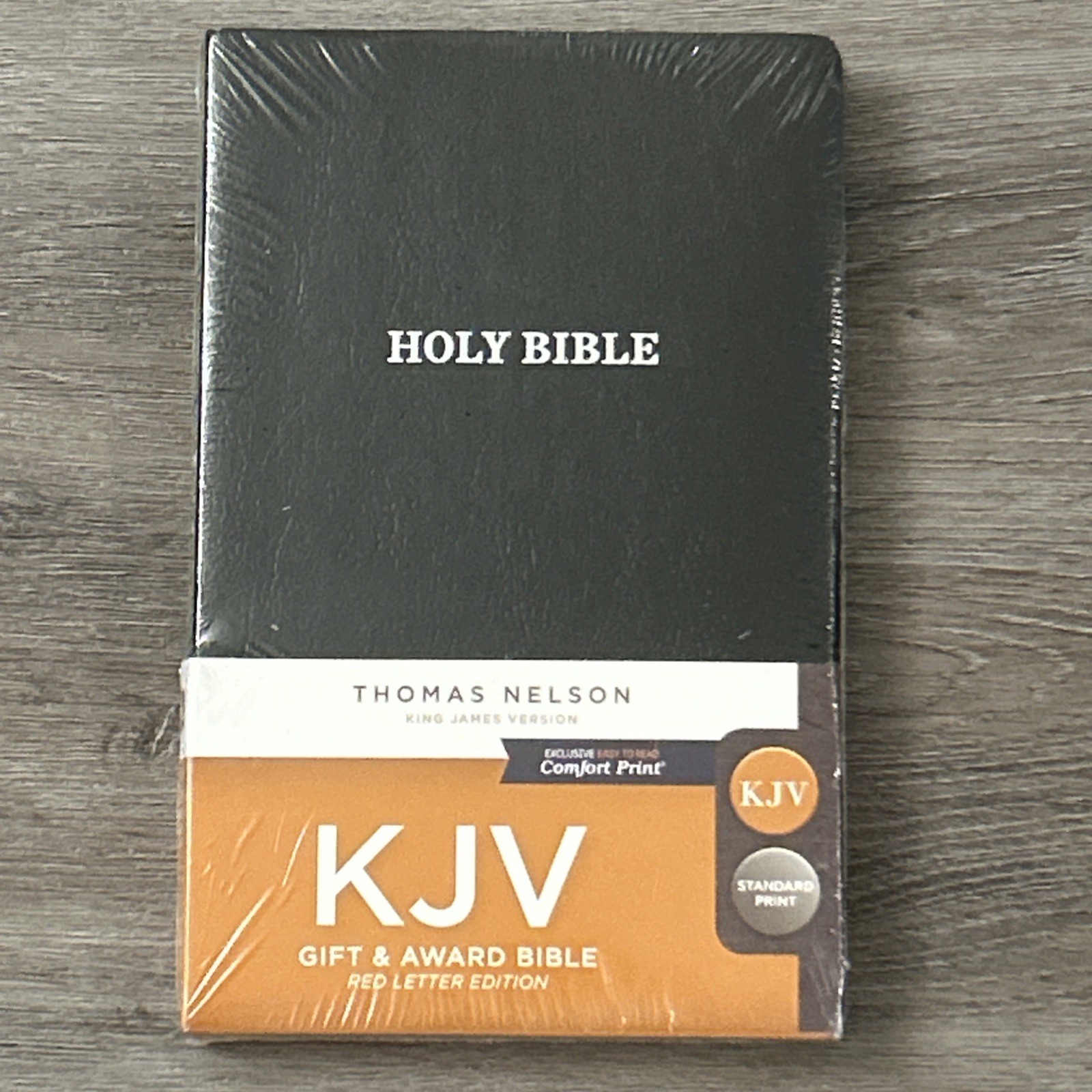 KJV Gift and Award Bible Imitation Leather, Black Red Letter Concordance Sealed