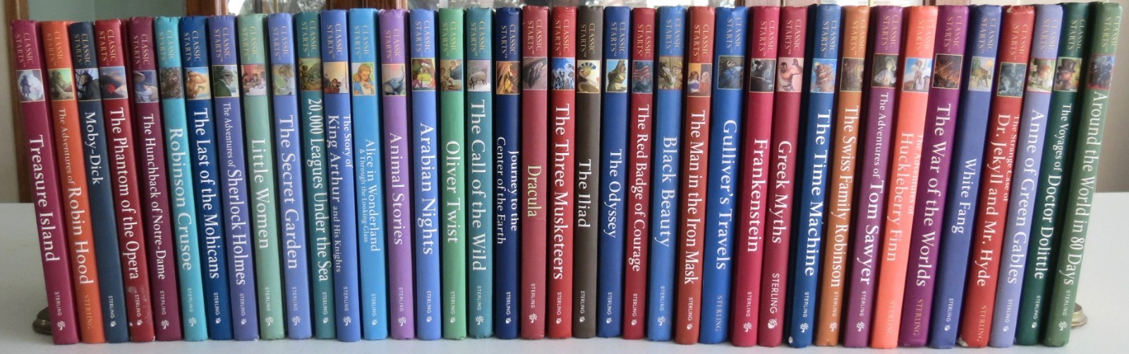 LOT OF 38 DIFFERENT CLASSIC STARTS HARDCOVER BOOKS CHILDREN NOVELS HOME SCHOOL