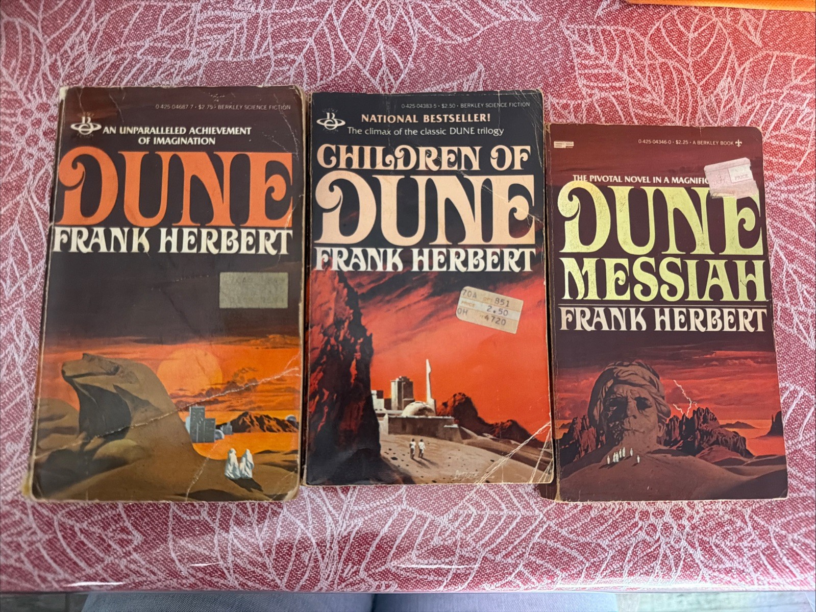Frank Herbert The Dune Collection 70’s 80’s Paperback 3 Book Set Messiah Child