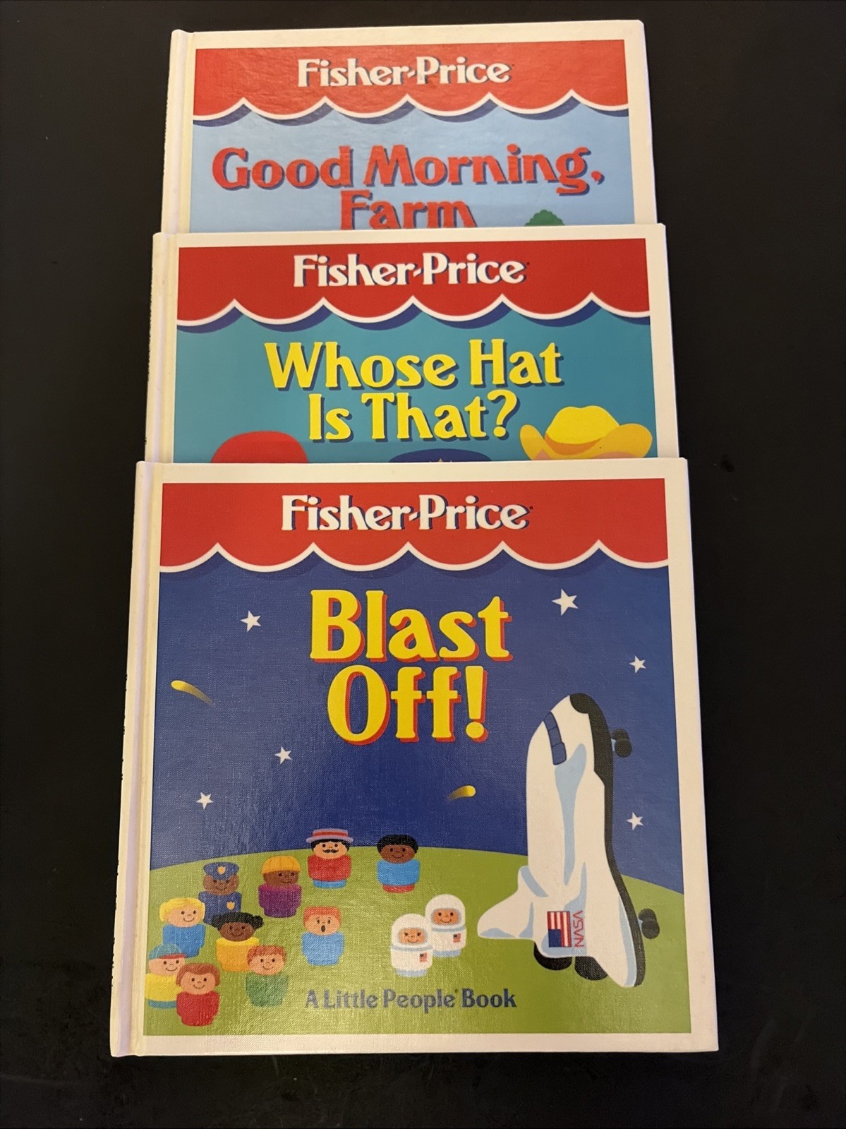 Fisher Price Little People Book SET OF 3 Vintage 1995 School Zone