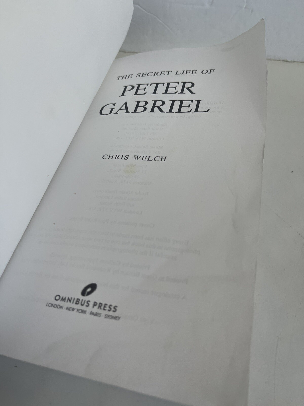 The Secret Life of Peter Gabriel by Chris Welch (1998, Trade Paperback)