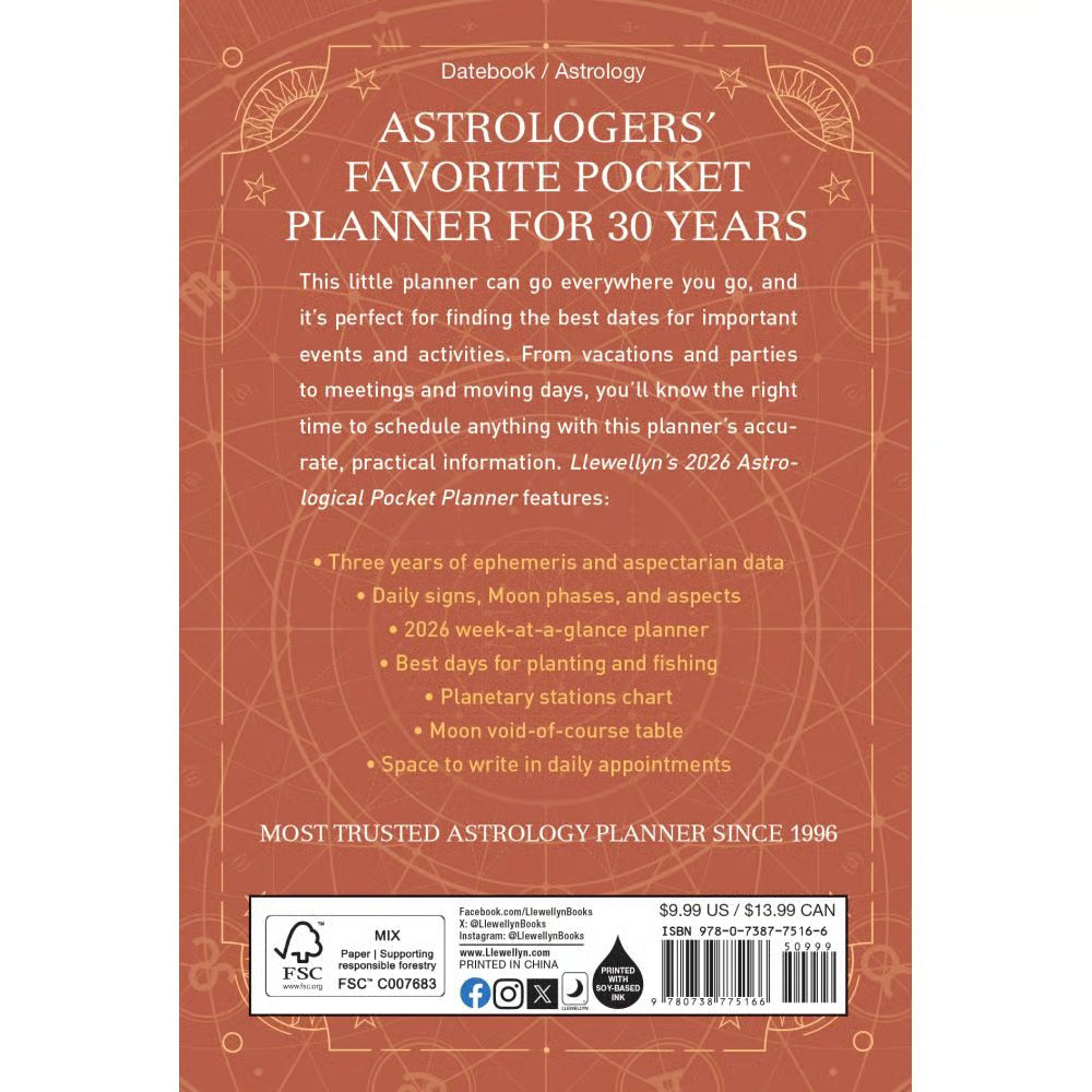 Llewellyn Publications, Llewellyns Astrological 2026 Pocket Planner