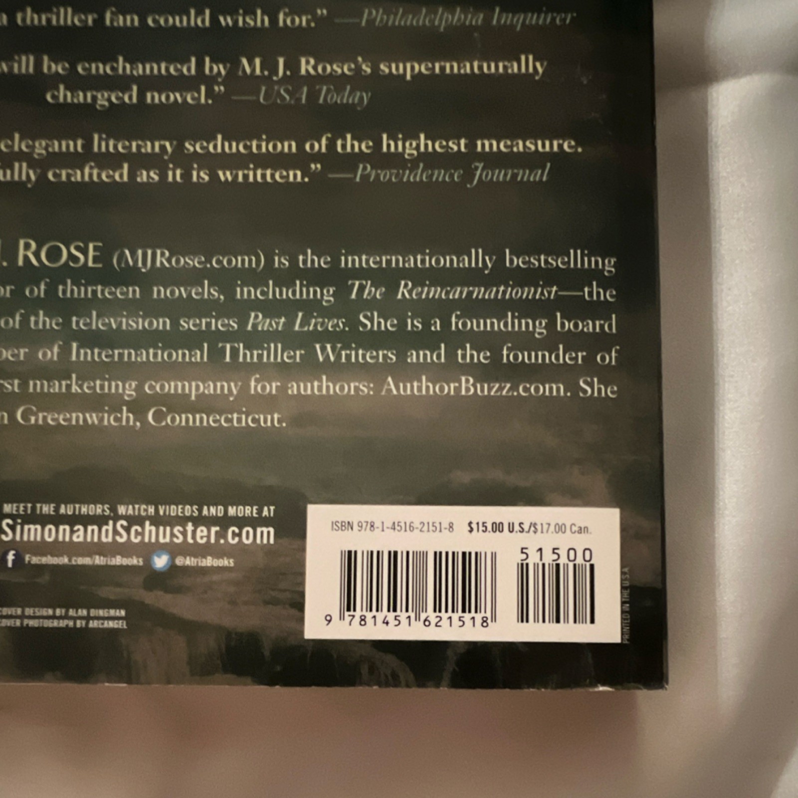 Seduction by M. J. Rose Atria Books Trade Paperback First Edition 2014 Fiction