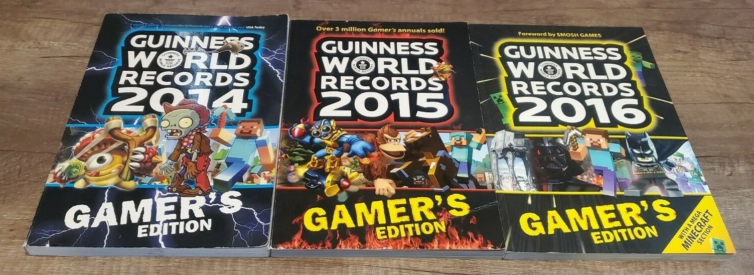 Guinness Book of World Records 2014, 2015 and 2016 Gamers Edition Set of 3