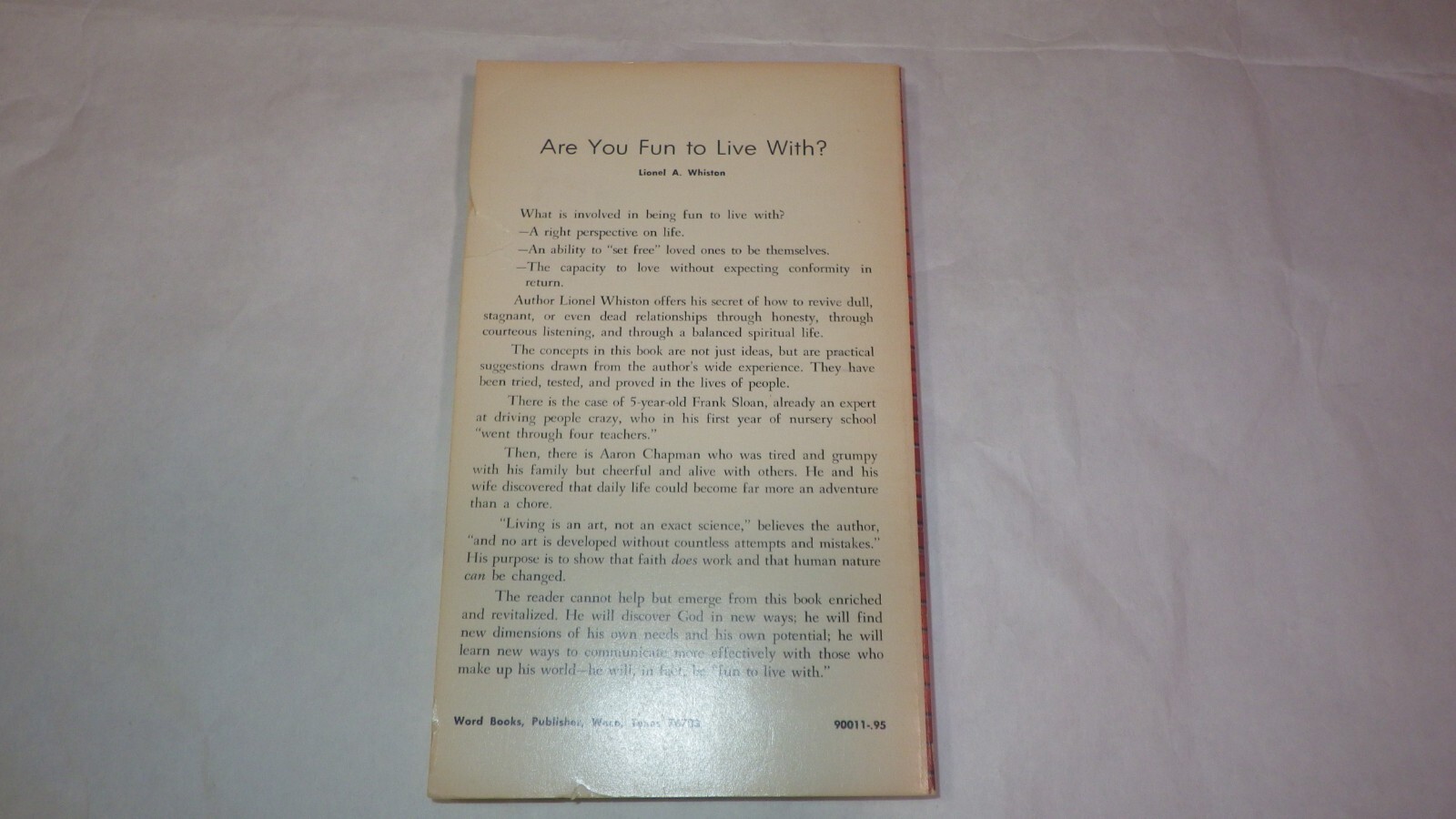 Are You Fun to Live With? Lionel Whiston