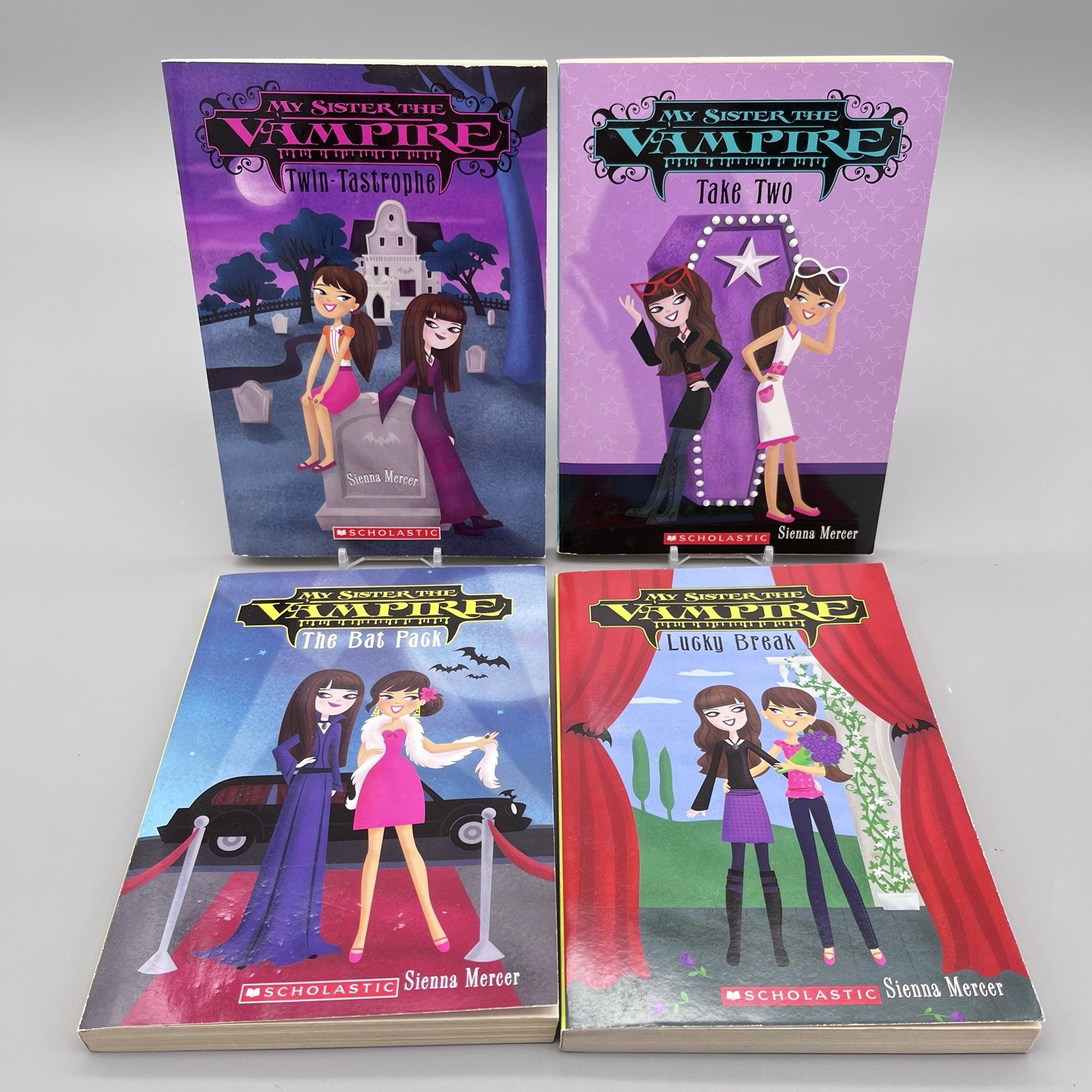 Lot of 4 Paperback Books My Sister the Vampire Scholastic Sienna Mercer
