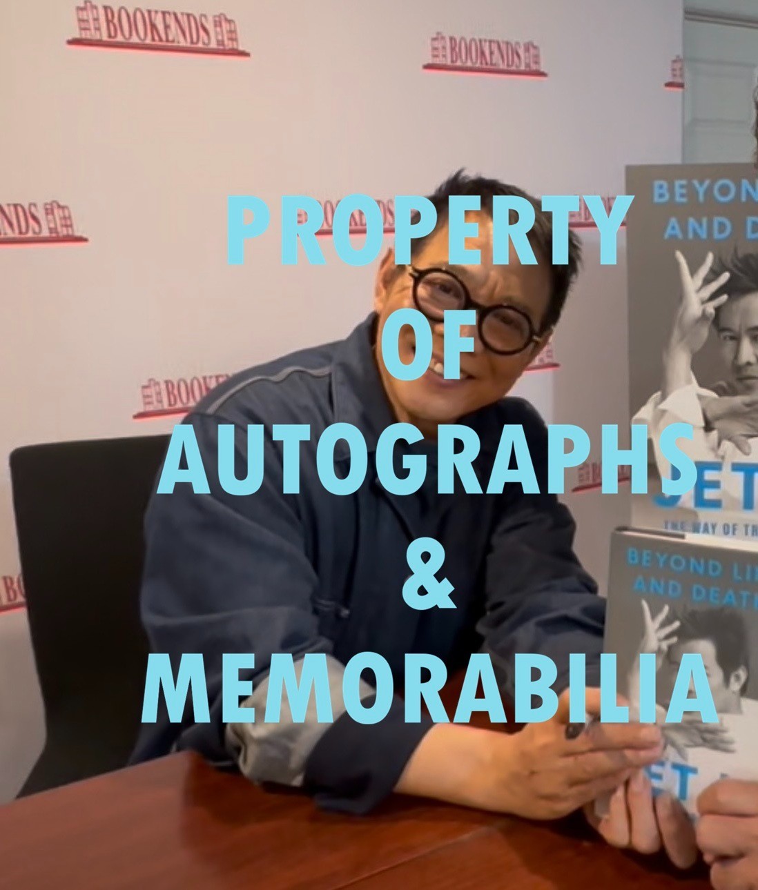 Jet Li Signed Beyond Life & Death Book + Photo & Video Proof 5/26 Bookends NJ