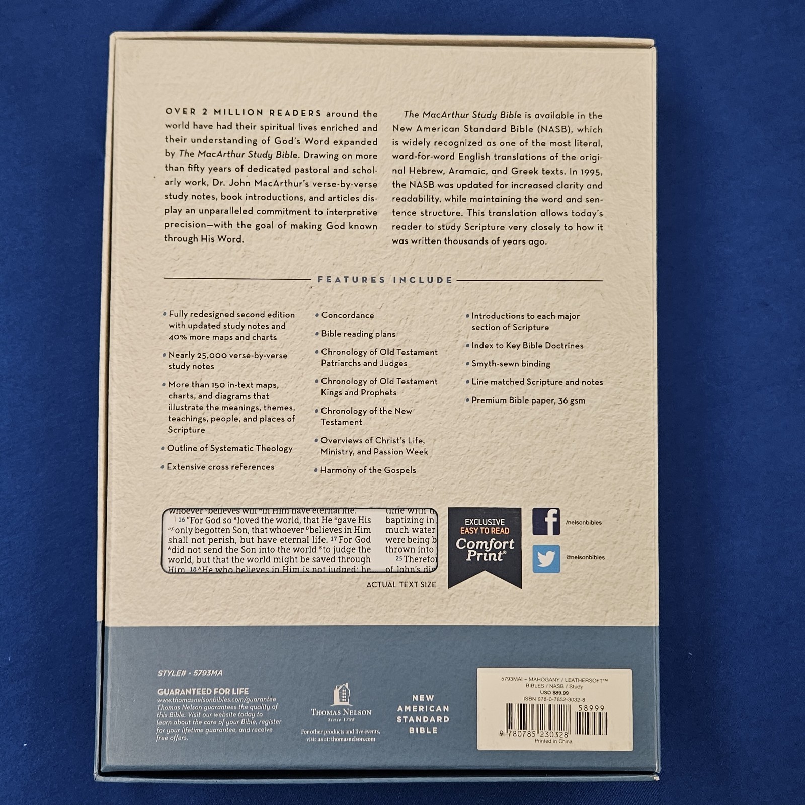 NKJV, MacArthur Study Bible, 2nd Edition, Leathersoft, Brown, Thumb Indexed, Com
