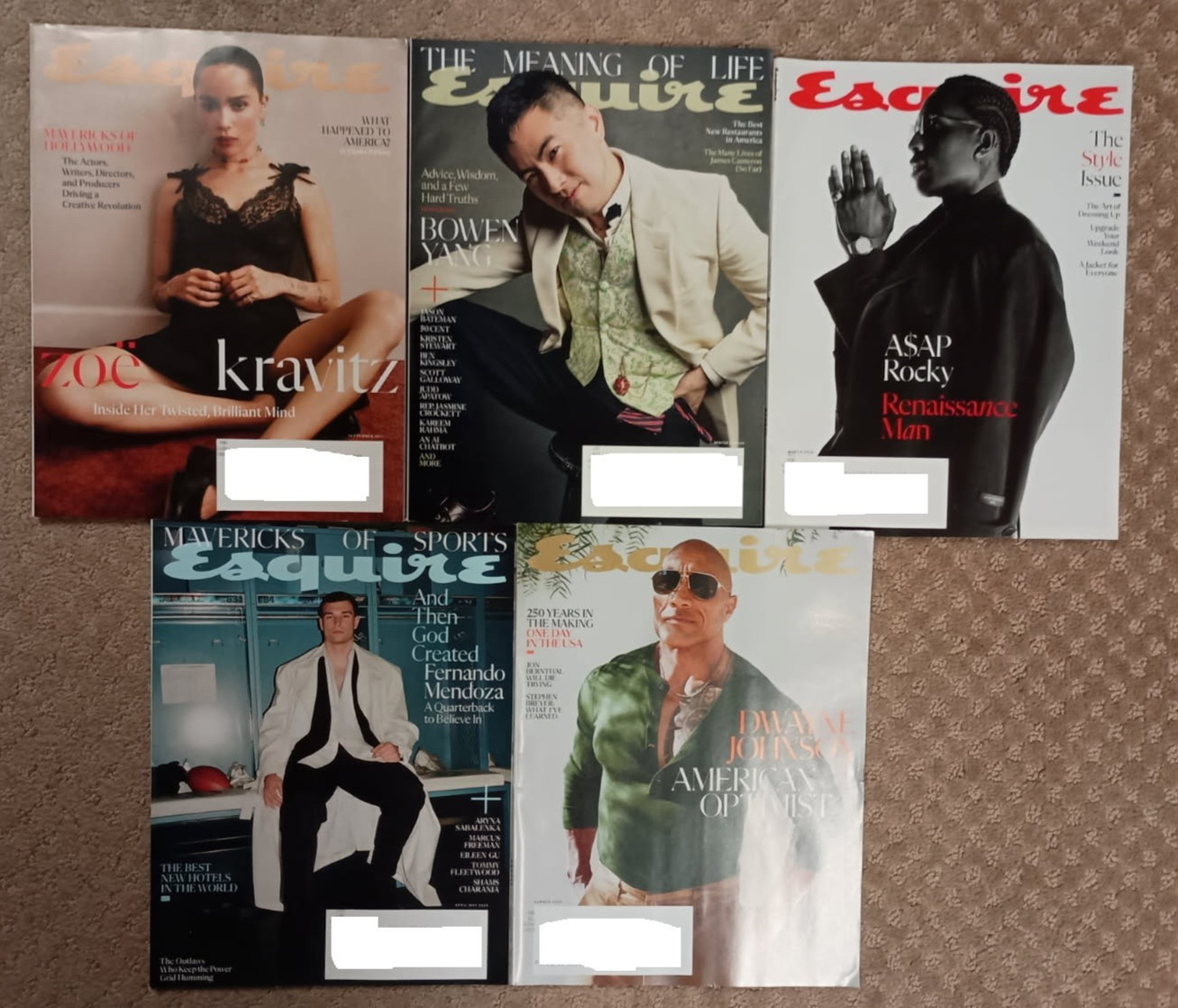 Esquire Magazines Lot of 5 – Sep 2024, Wint 2025, March, April/May, Summer 2026