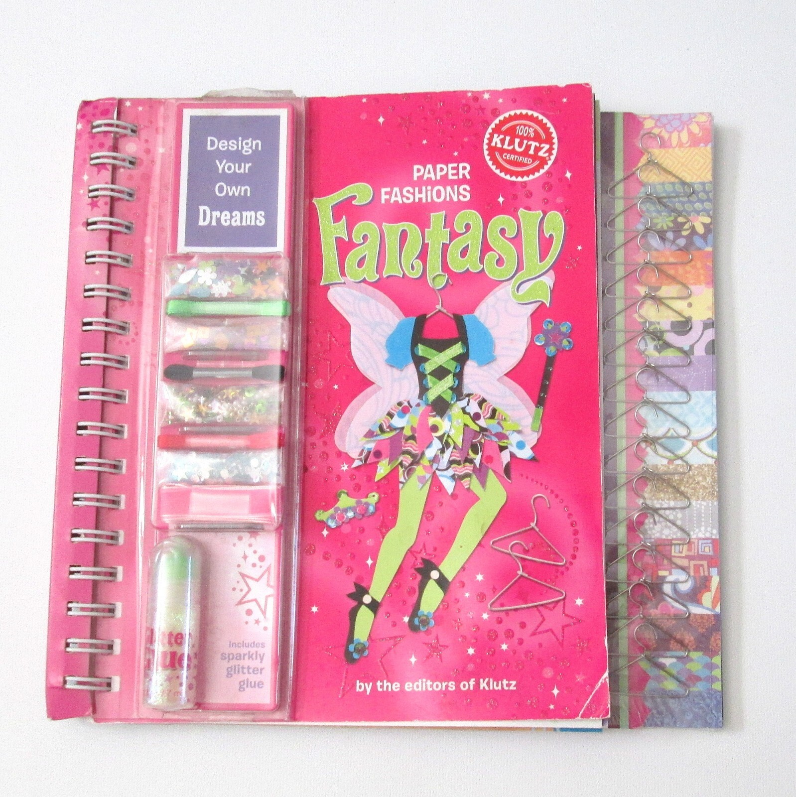 Klutz Paper Fashions Fantasy Spiral Children’s Book Princess Fairies Witches