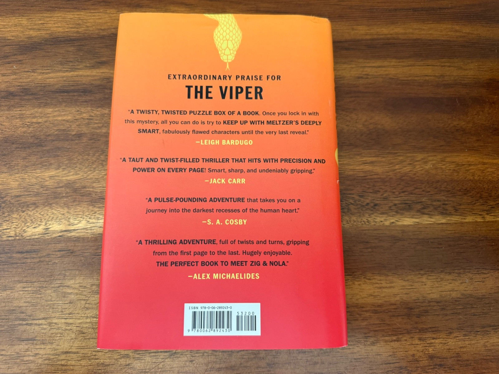 Viper : A Zig and Nola Novel by Brad Meltzer (2026, Hardcover) FREE SHIPPING