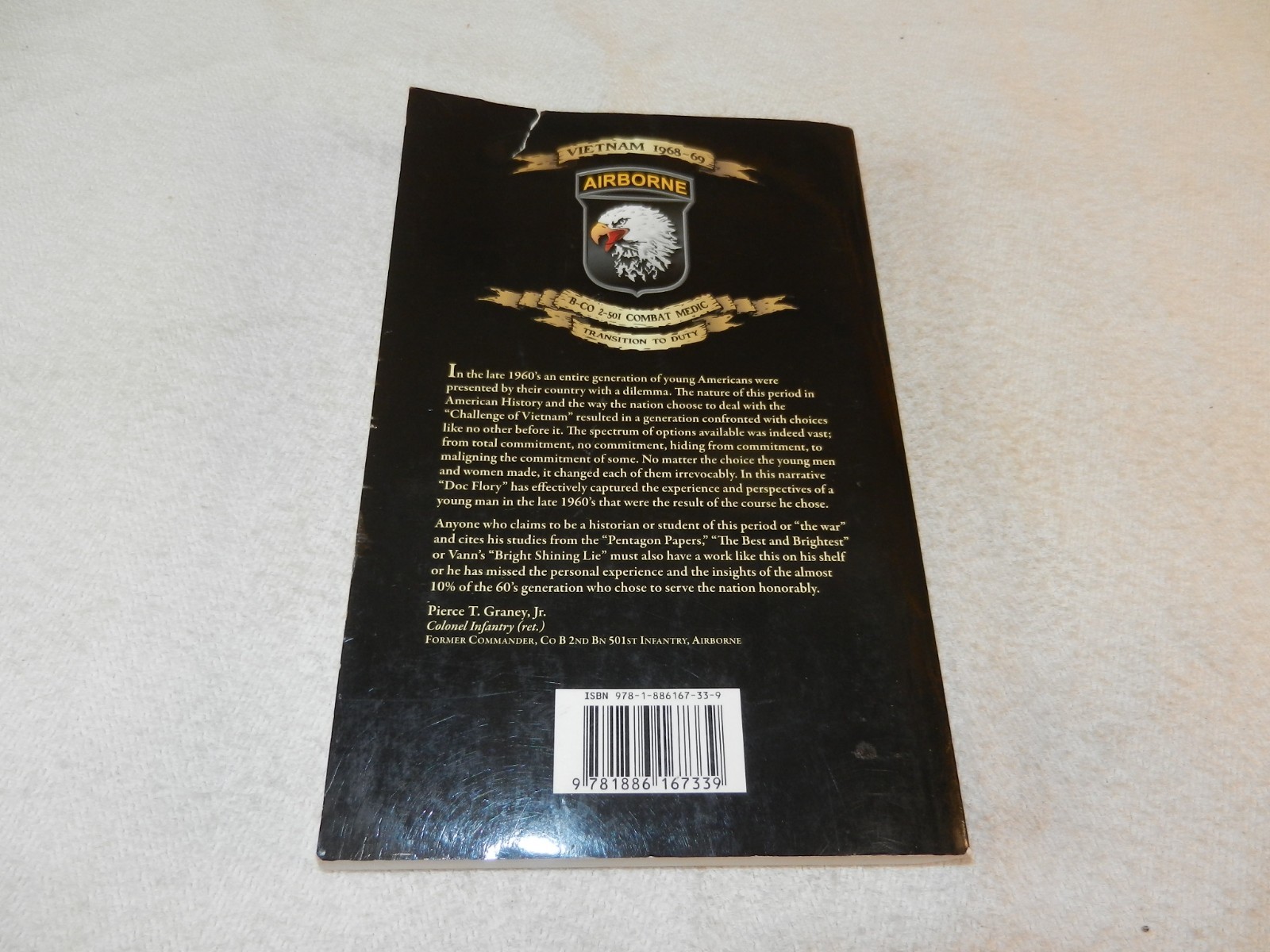 VIETNAM 1969 101st Airborne 501st Medic “TRANSITION TO DUTY” Vet Signed