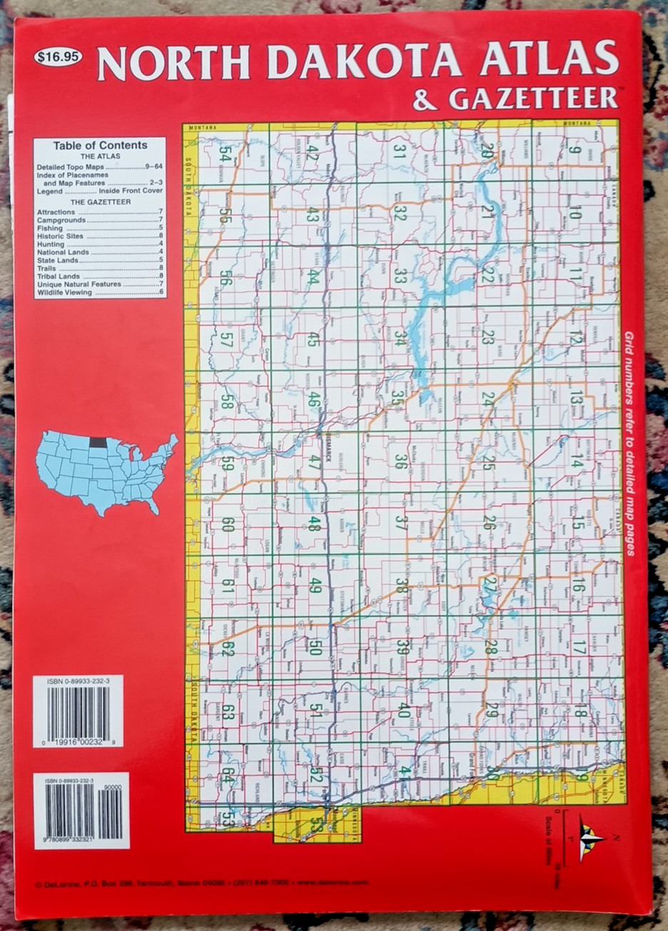 North Dakota Atlas and Gazetteer (Delorme Atlas and Gazetteer Series) 1999