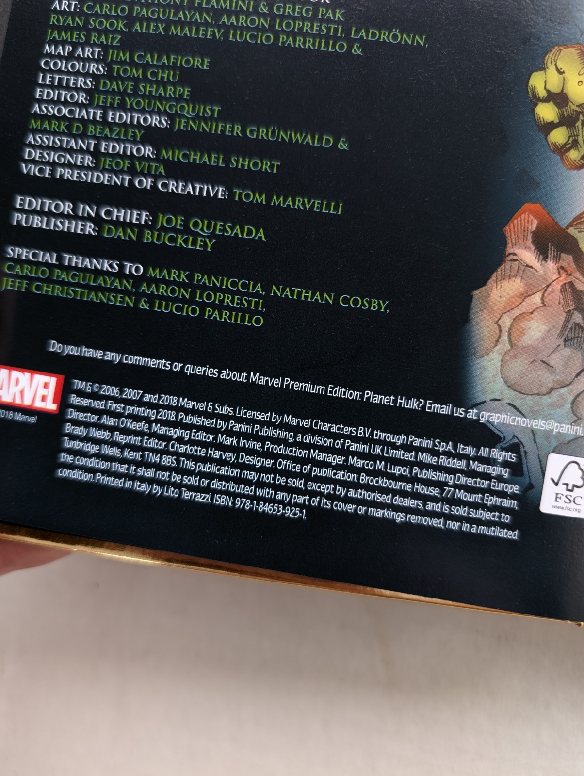 READ Planet Hulk Hardcover Marvel Premium Edition RARE First Printing 2018