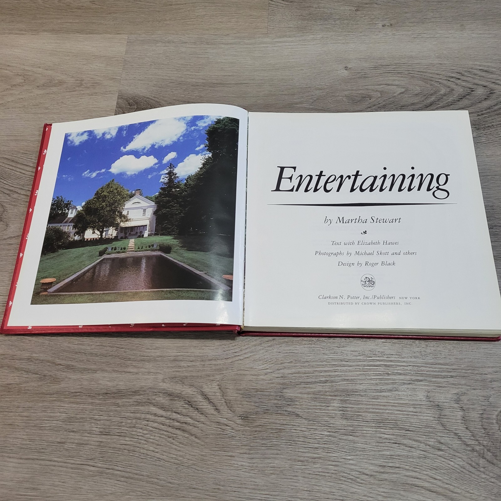 Martha Stewart Entertaining Hardcover Cookbook Clarkson Potter Coffee Table Book