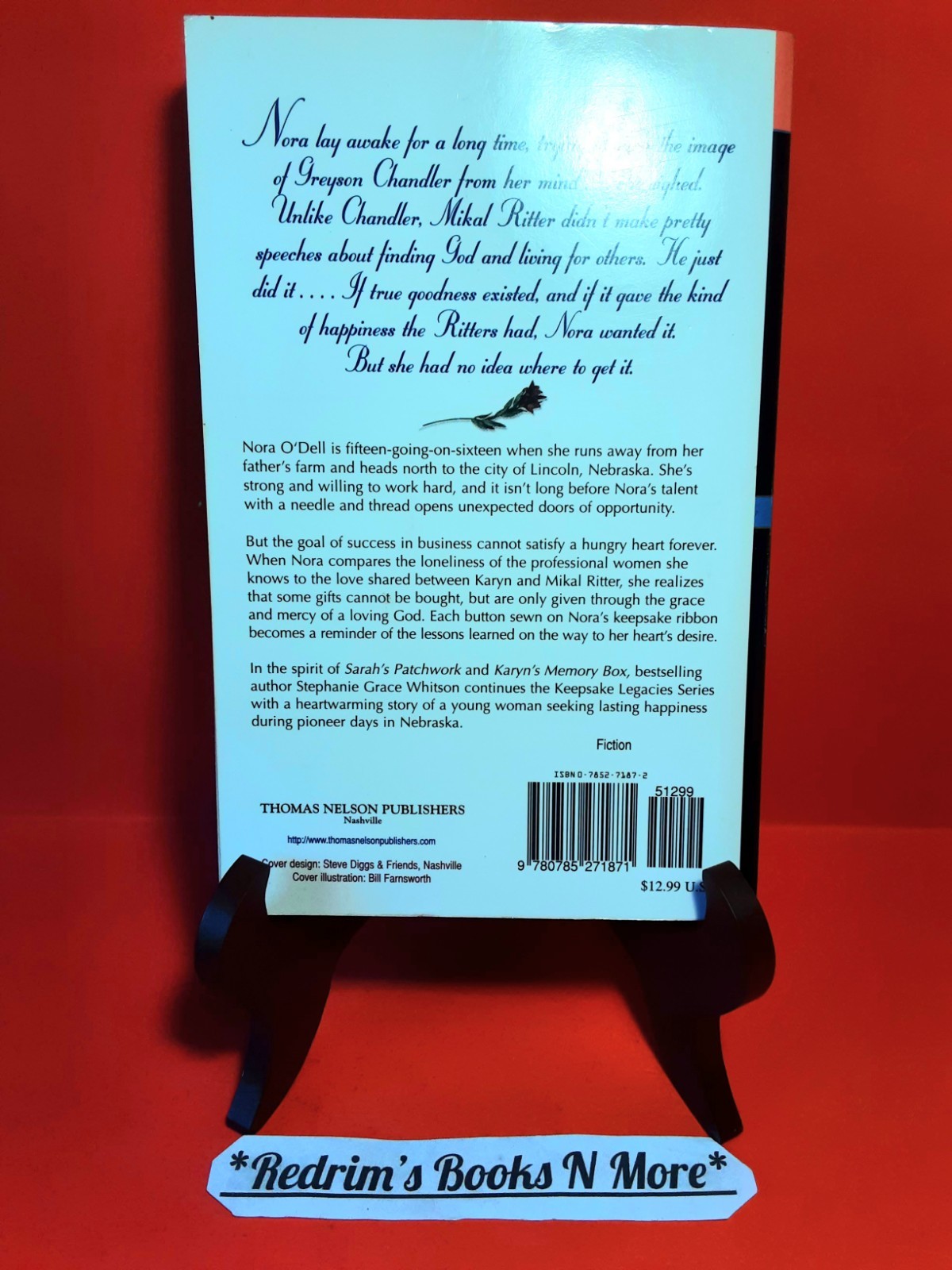 Nora’s Ribbon Of Memories Stephanie Grace Whitson VERY GOOD Fiction Romance