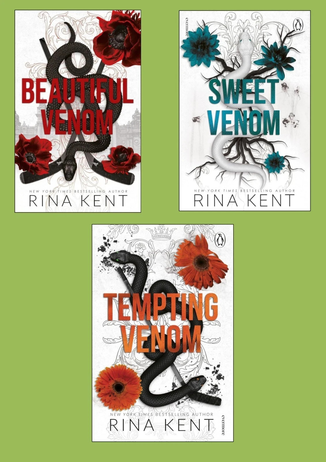 Beautiful Venom, Sweet Venom, Tempting Venom (3 Books) By Rina Kent Paperback US