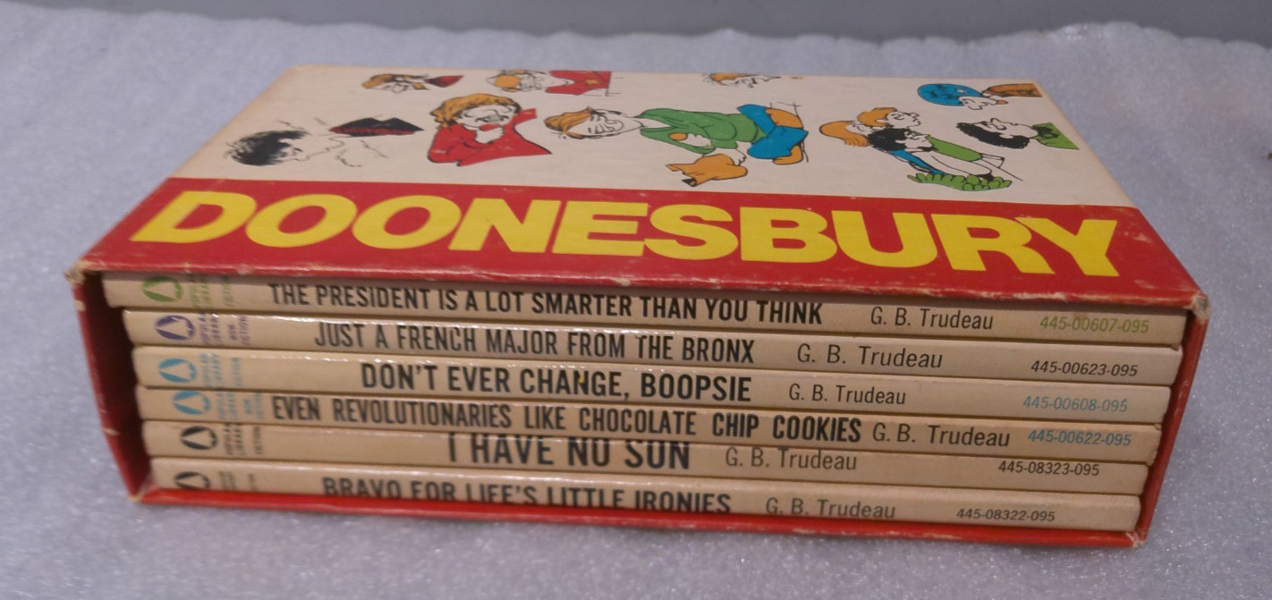 Doonesbury G.B. Trudeau Vintage Paperback Box Set 6 Books Collection