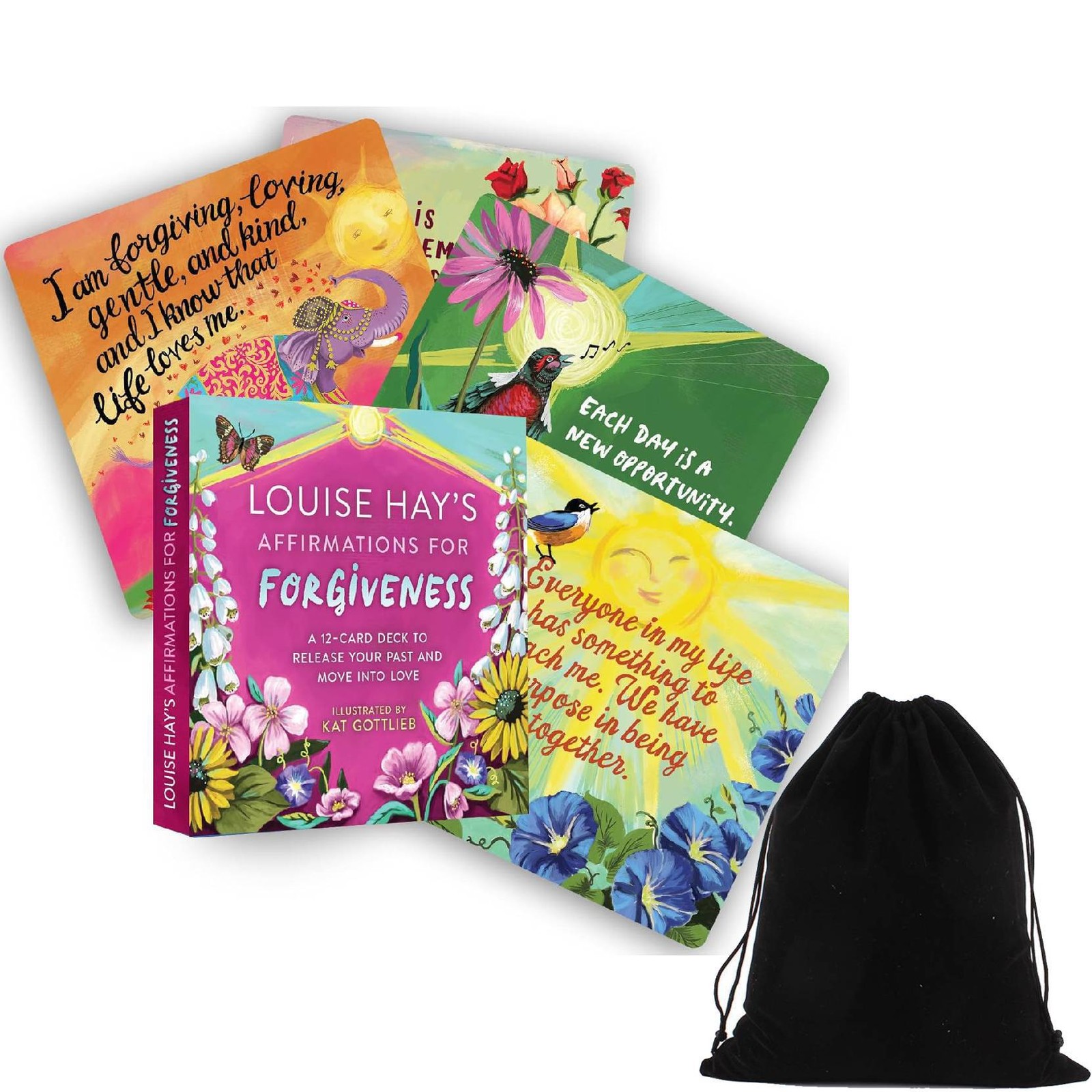 Louise Hay’S Affirmations For Forgiveness Inspirational Tarot Cards Deck With Ba