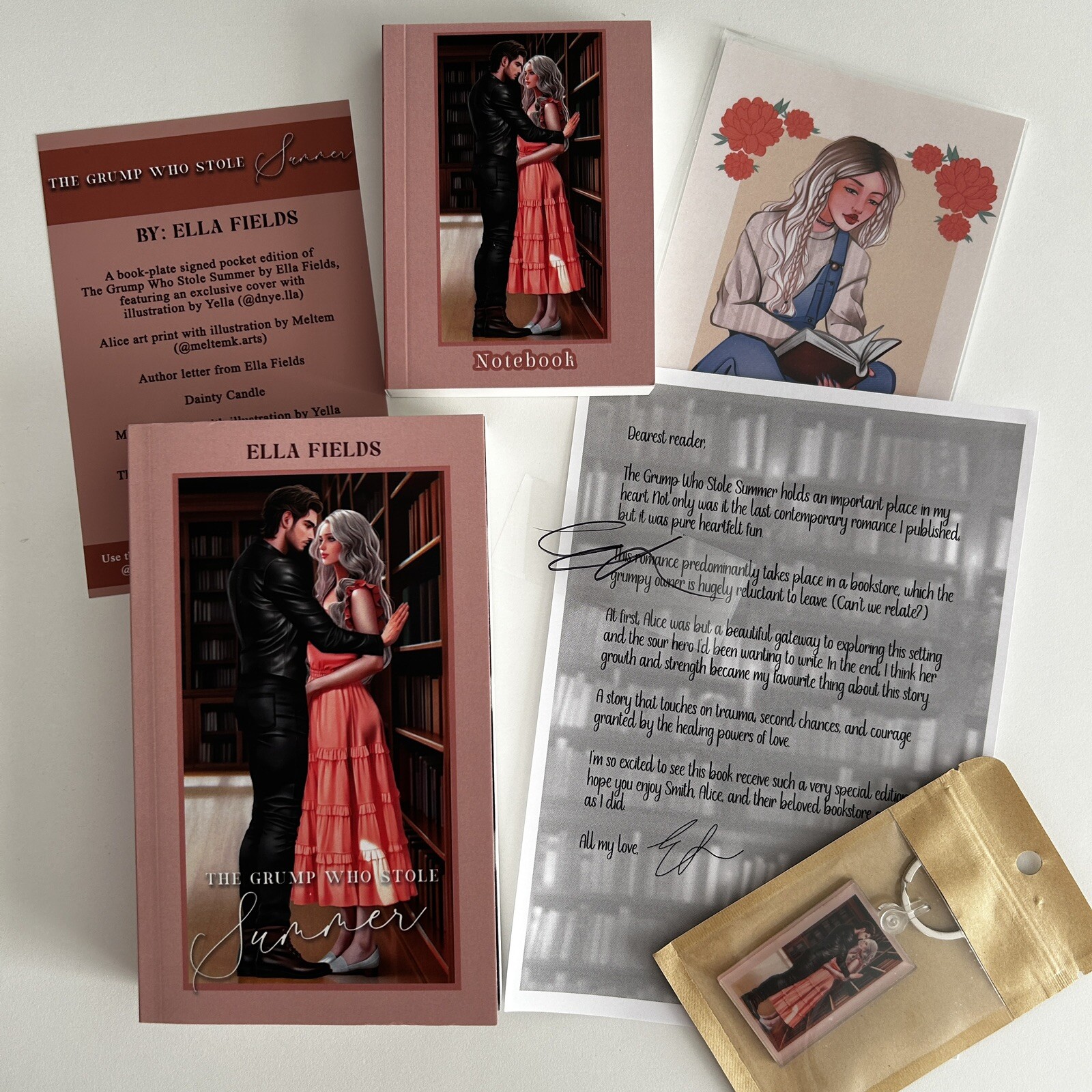 Dainty Book Box: The Grump Who Stole Summer by Ella Fields (+ Candle)