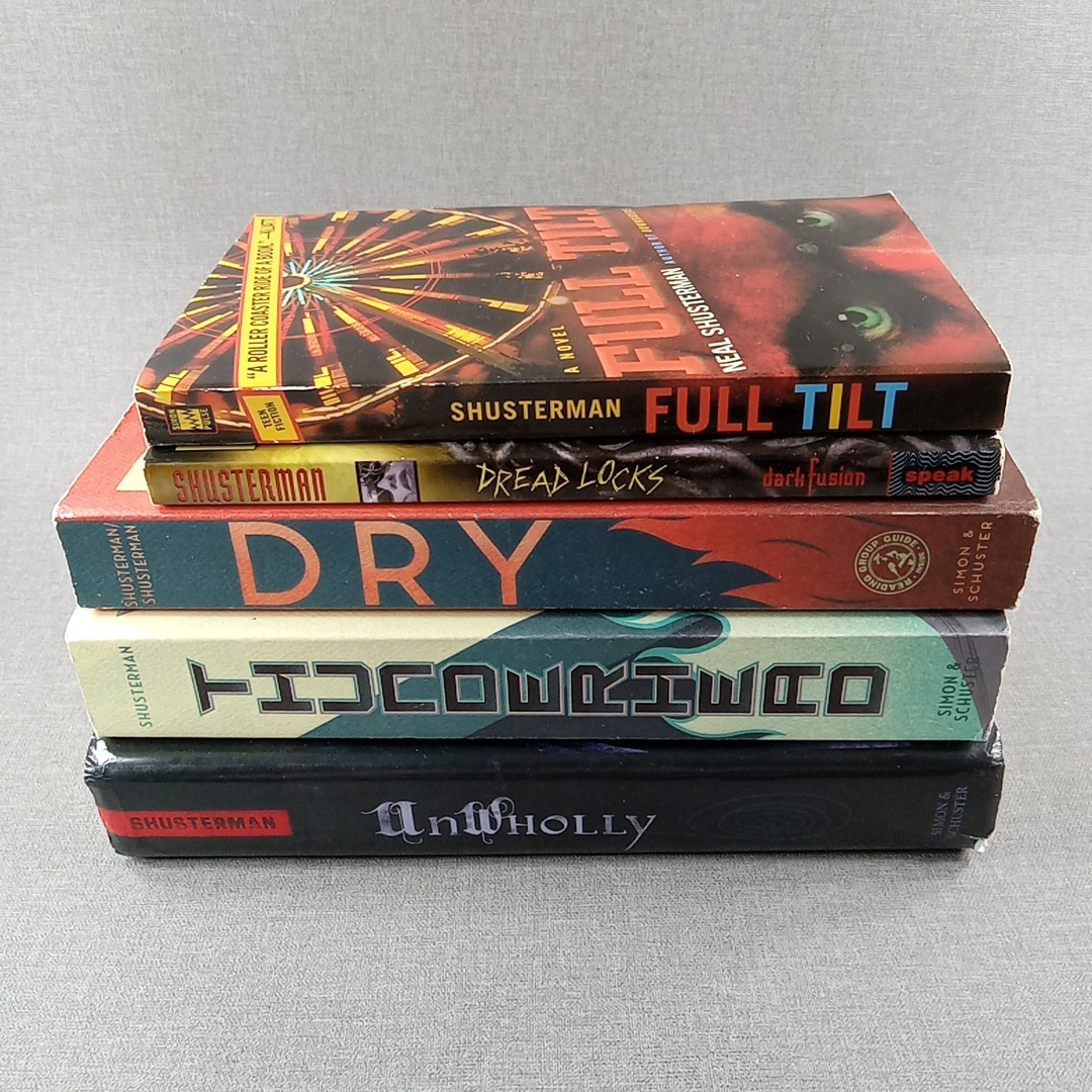 Neal Shusterman 5 Book Lot ~ Dry ~ Unwholly ~ Full Tilt ~ Thunderhead ~ Dread