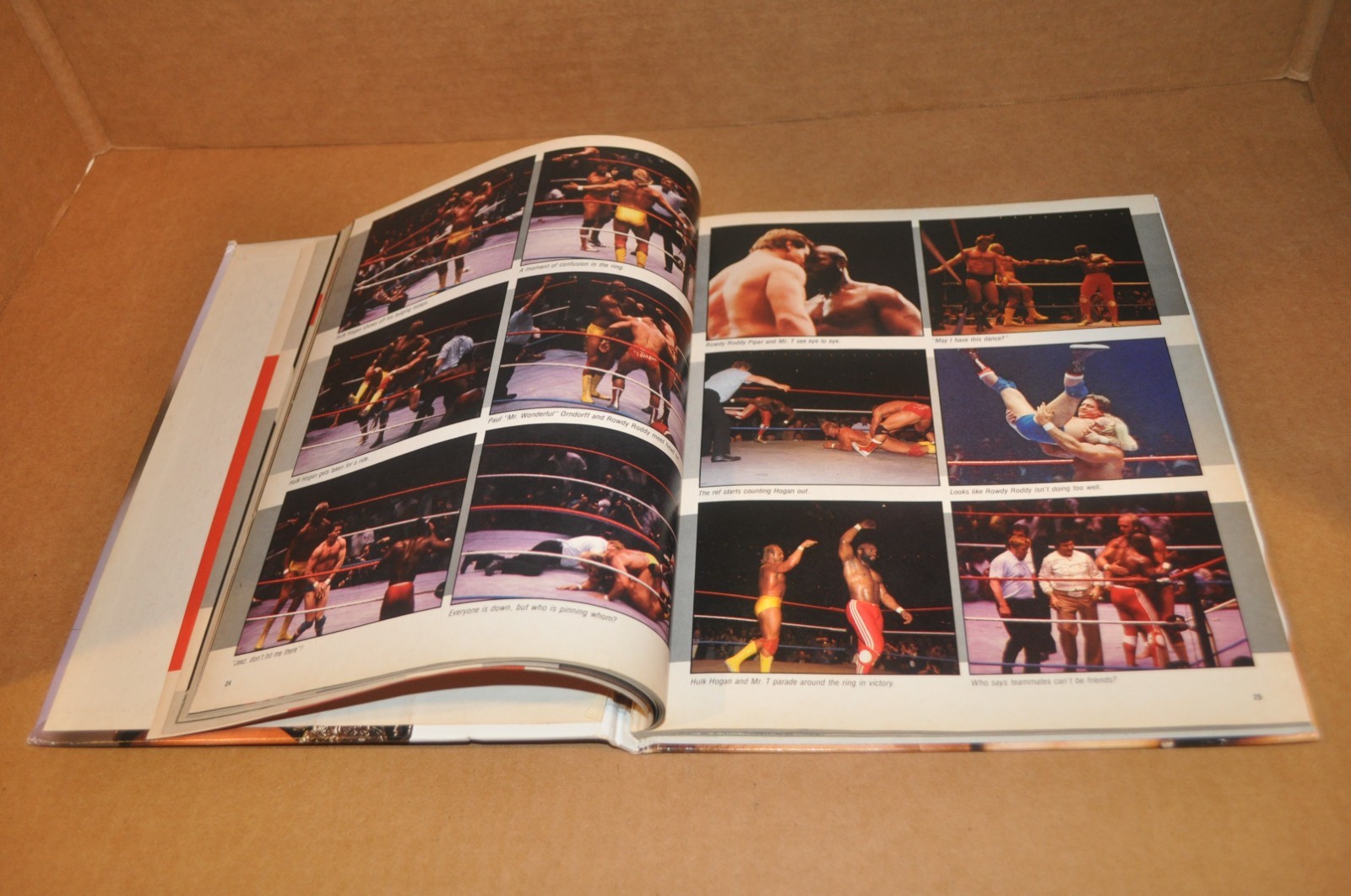 USED / DAMAGED / VINTAGE 1985 WRESTLING HEROES & VILLAINS Hardcover Hulk Hogan
