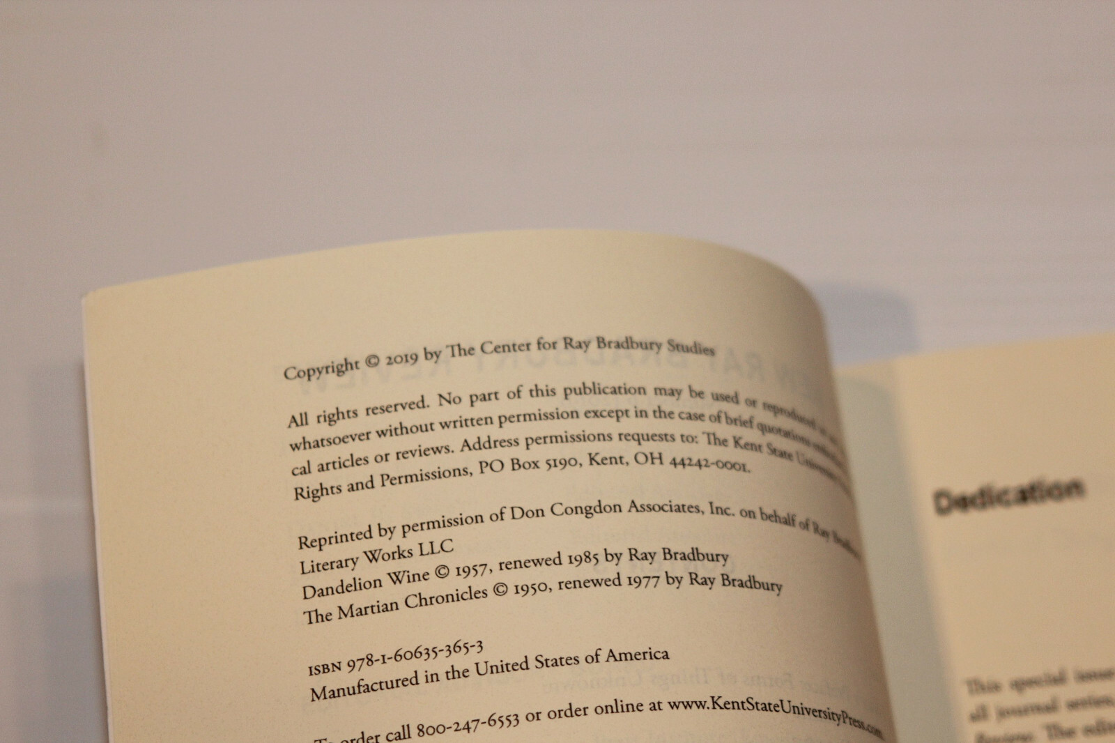 The New Ray Bradbury Review #6 – 2019 Fiction, Art, Commentary, History Journal