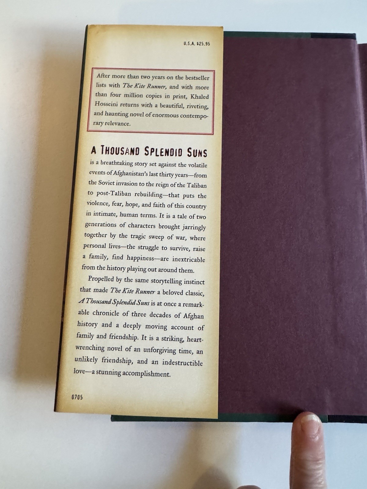 A Thousand Splendid Suns Khaled Hosseini 2007 Hardcover 1st Printing HCDJ VG+