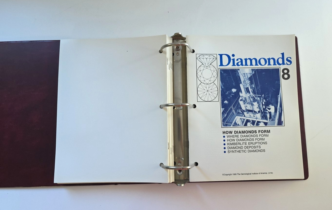 GIA Diamonds Course Material 16 Booklets 1-16 In Red Binder 1995