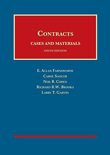 Cases and Materials on Contracts (University Casebook Series) – Hardcover – GOOD