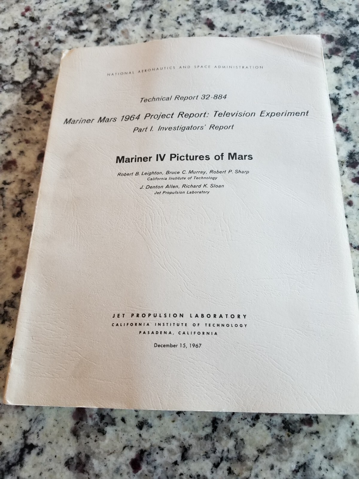 NASA Technical Report 32-884-Volume I-Mariner IV Pictures of Mars-Very good++