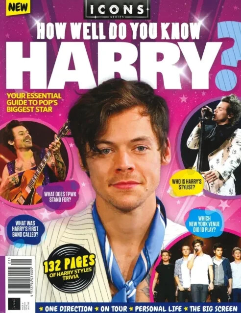 HOW WELL DO YOU KNOW HARRY? BOOKAZINE | 132 PAGES OF HARRY STYLES TRIVIA