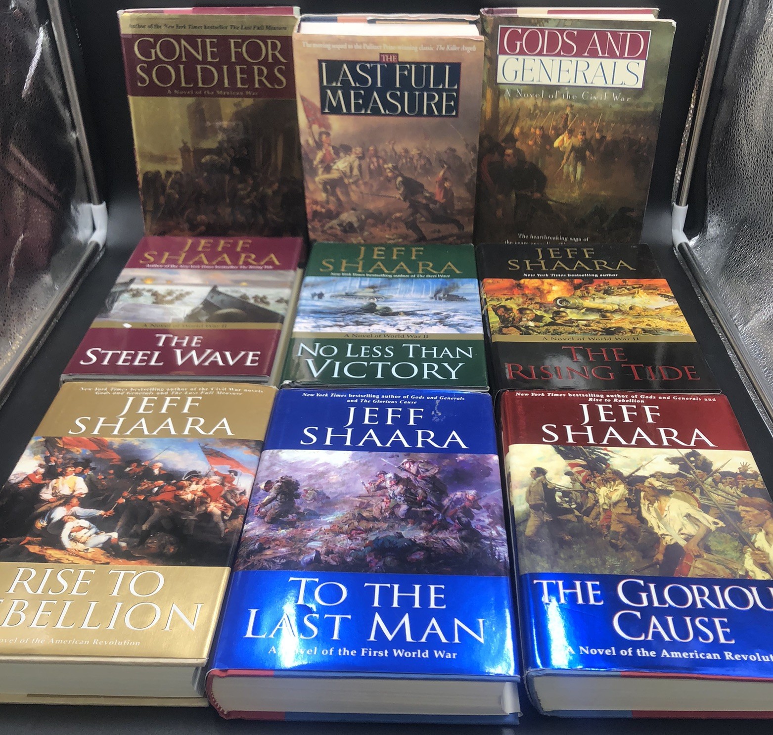 Jeff Shaara 9 Book Lot Hardcover Civil War / WWI WWII / Mexican War / Revolution