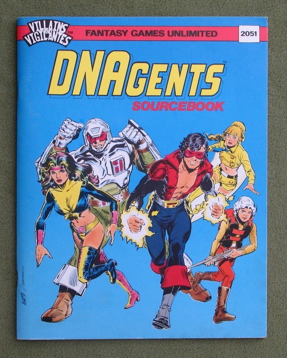 DNAgents Sourcebook (Villains & Vigilantes RPG) Fantasy Games Unlimited FGU 2051